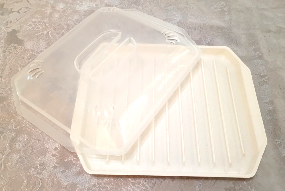 Nordic Ware Compact Microwave Bacon Rack Vented Lid 10” x 8” Travel Camping USA